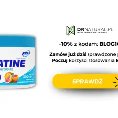 Pojemnik z kreatyną monohydrat. Różne rodzaje kreatyny wspierają budowę masy i wydolność. Sprawdź korzyści stosowania kreatyny!