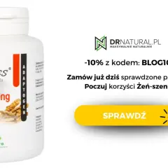 Opakowanie suplementu diety Aliness Panax ginseng 400mg. Poczuj korzyści żeń-szenia. -10% z kodem BLOG10.