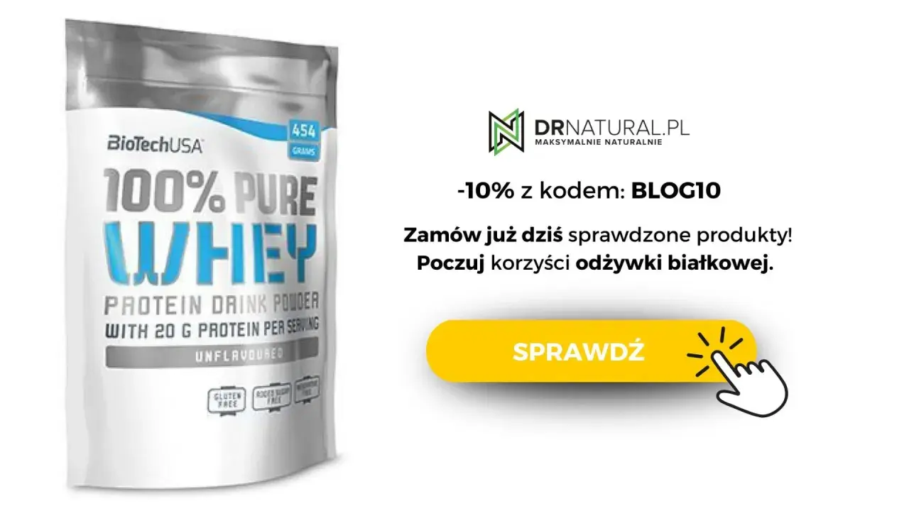 Opakowanie odżywki białkowej 100% Pure Whey, idealnej jako suplementy na regenerację. Zamów z rabatem!